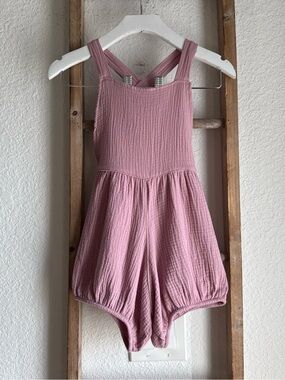 Mabo Kids Playsuit Romper Organic Cotton in Mauve NWT girls sz: 6/7